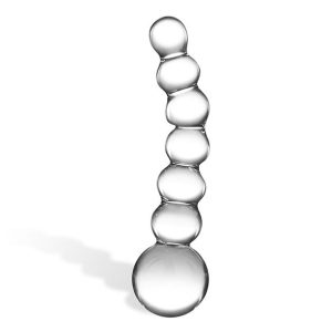 Glas Curved Glass Beaded Dildo 12 cm