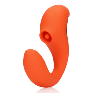 Loveline by Shots G-Spot Vibrator met Clitorale Pulse Wave - Untamed Orange