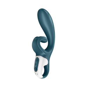 Hug Me - Rabbit Vibrator met Tongue Tip voor Clitoris Stimulatie - Blauwgrijs