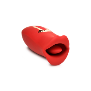 XR Brands Kiss and Tell - Silicone Kissing en Vibrerende Clitorisstimulator - Rood