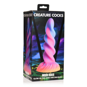 XR Brands Moon Rider - Glow-in-the-Dark Eenhoorn Dildo