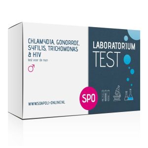 SOApoli Combitest Syfilis, HIV, Chlamydia, Gonorroe En Trichomonas Test - Professionele Laboratorium Test Test voor urine (mannen)