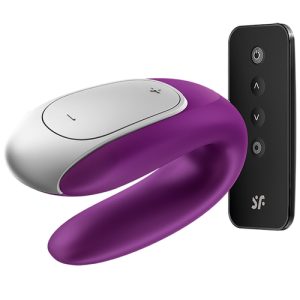 Satisfyer - Double Fun Koppelvibrator met Afstandbediening en App Paars