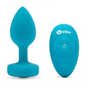 B-Vibe - Vibrerende Juwelen USB-oplaadbare Anale Plug S/M Blauw