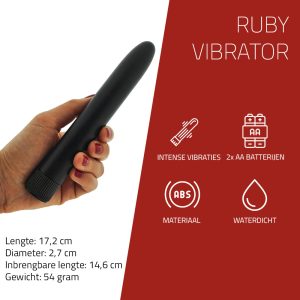 Ruby Klassieke Vibrator 17 cm