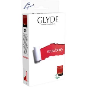 Glyde Premium Vegan Condooms Strawberry 10 stuks