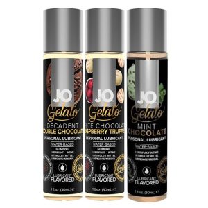 JO Gelato Chocolate Treat - Mint Chocolate, White Chocolate & Double Chocolate - Glijmiddel Op Waterbasis 3x30ml