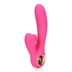 Loveline by Shots Tongue Flickering en Heating Rabbit Vibrator - Exuberant Pink