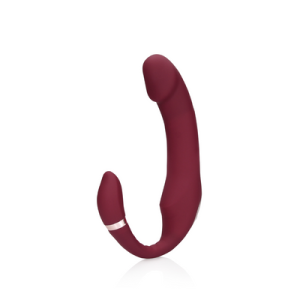 Loveline by Shots Buigbare Vibrerende Strapless Strap-on - Merlot Druif