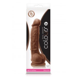 NS Novelties - Colours Dual Density Dildo 5 Inch Bruin