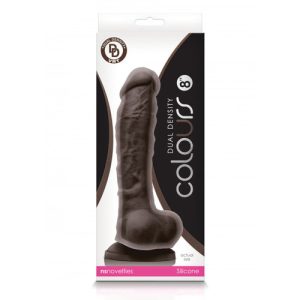 NS Novelties - Colours Dual Density Dildo 8 Inch Zwart