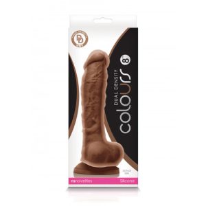 NS Novelties - Colours Dual Density Dildo 8 Inch Bruin