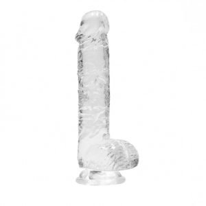 Real Rock Crystal Clear Realistische Dildo met Ballen