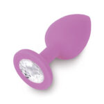 Dolce Piccante - Jewellery Silicone Butt Plug Met Diamant Paars