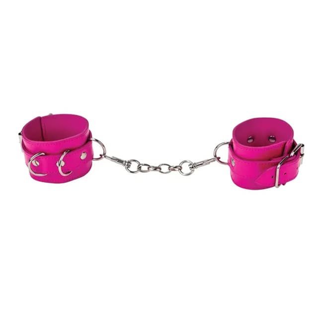 leather cuffs pink 1