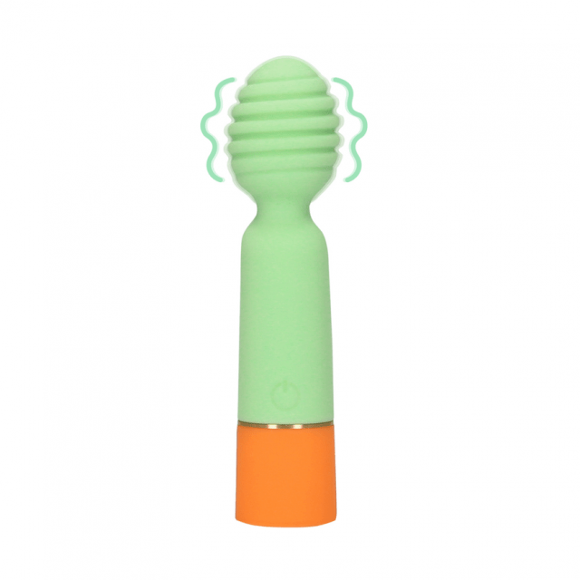 loveline geribbelde mini vibrator lente groen