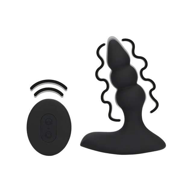 loveline geribbelde vibrerende butt plug 1