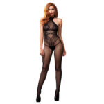 Leg Avenue - Open Kruis Bodystocking Met Kanten Details