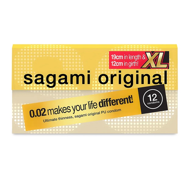sagami original 0 02 ultradunne latexvrij 61mm maat xl 12 stuks