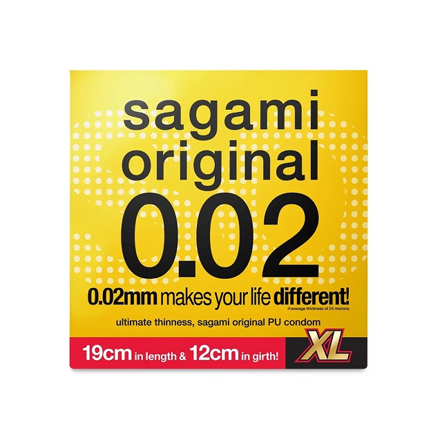 sagami original 0 02 ultradunne latexvrij 61mm maat xl