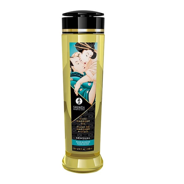 shunga erotic massage oil sens island blossom