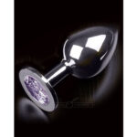 Dolce Piccante - Zilveren Metalen Buttplug 4 cm Paars