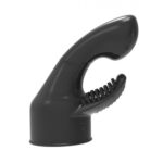 Power Head - Duale Stimulatie Wand Massager Opzetstuk Zwart