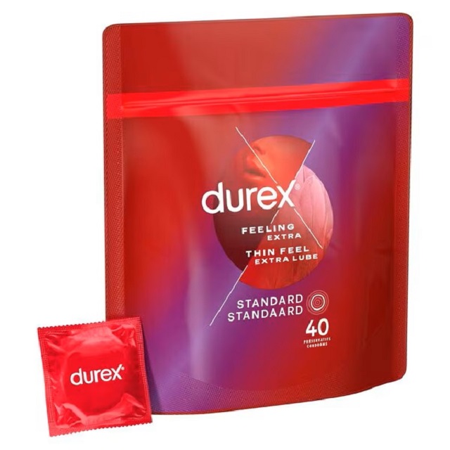 durex thin feel extra lube condooms 2x 40 stuks