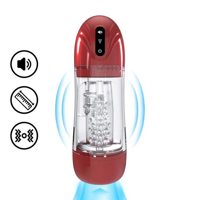pumped sonicpull zuig vibrerende masturbator pomp rood